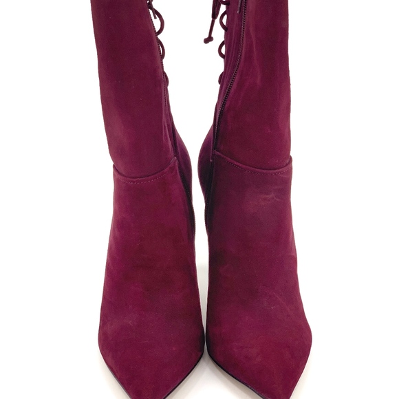 Aldo Suede Heeled Boots w/ Lace Up Back - Picture 7 of 8